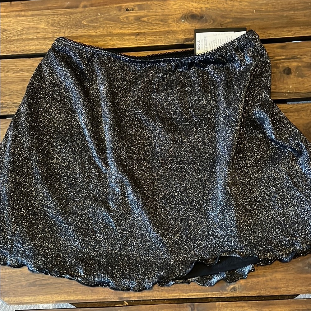 Elegant Black Glitter Skirt kids XL(14)
